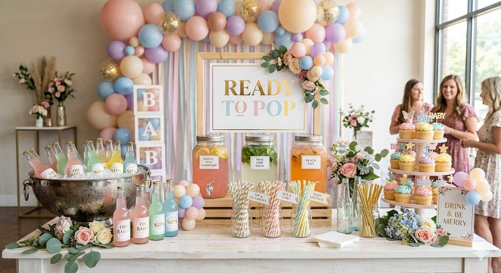 Creative Soda Display Ideas for a Ready to Pop Baby Shower