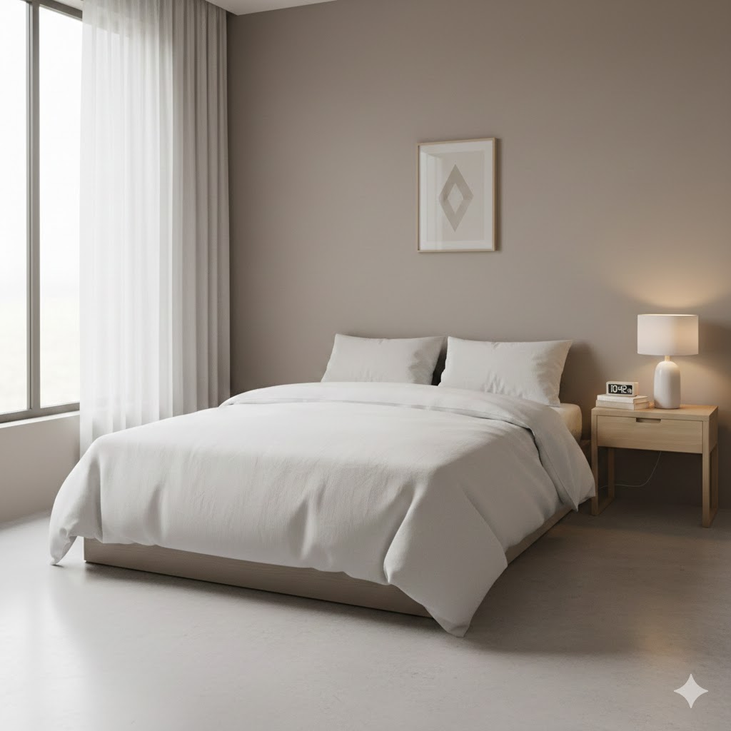 Start With a “Clean and Calm” Bedroom Look (Less Stuff, More Space)