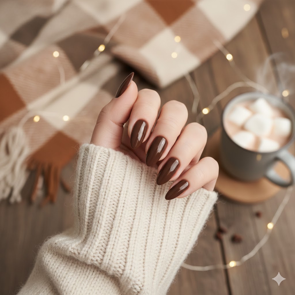 Chocolate Brown Nails — Cozy & Trendy