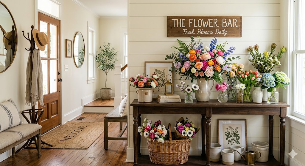 Decorating a Flower Bar With Style and Personality