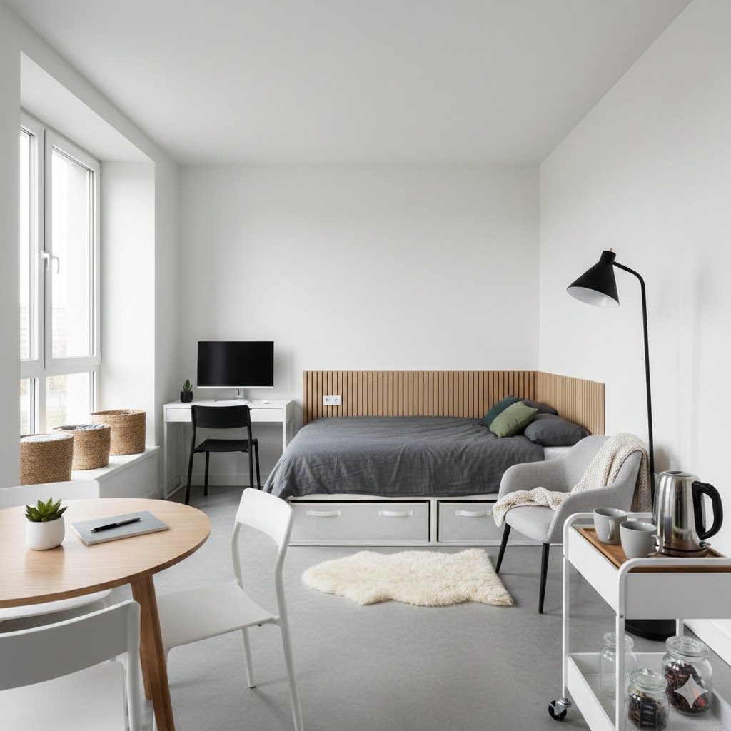 Create Zones Inside One Room (So Your Room Feels Like Bedroom + Kitchen + Study, Not One Big Mess)