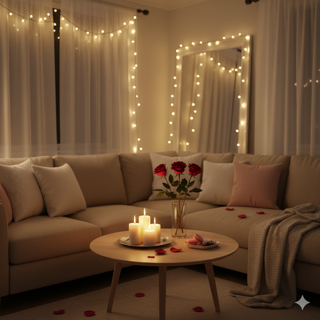 Valentine Decoration That Instantly Changes the Mood (Lighting + Soft Colors)
