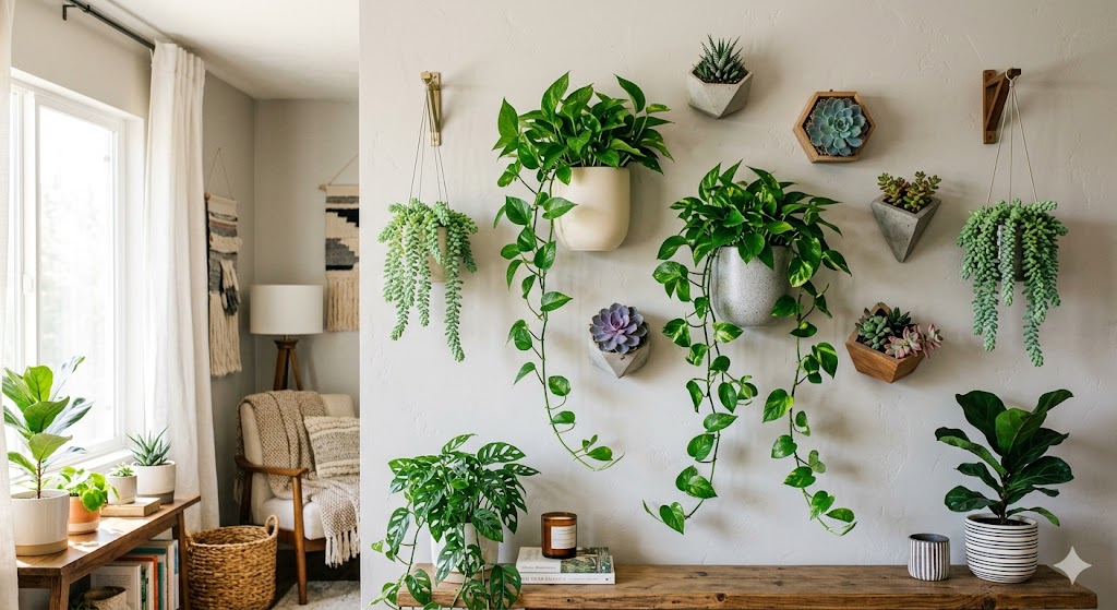 Creative Ways to Design a Wall-Mounted Plant Display