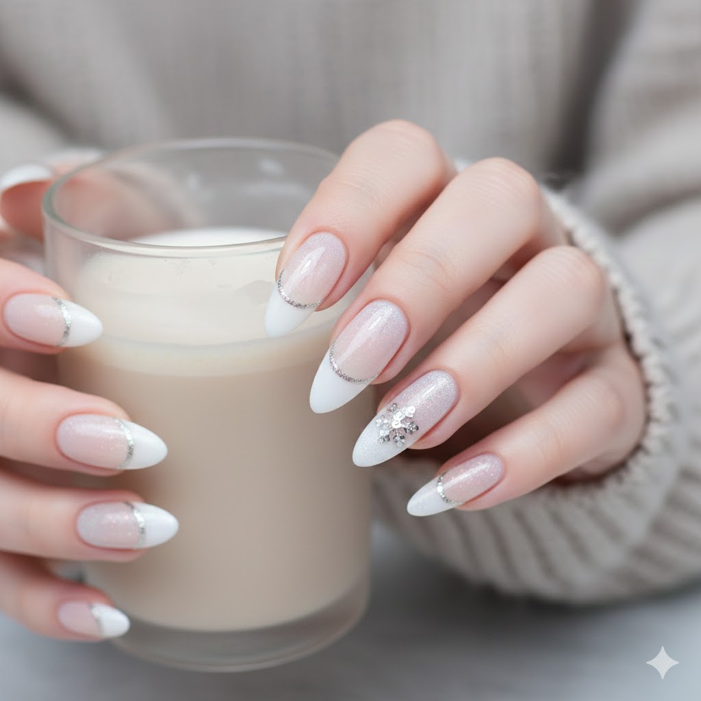 Winter French Tips — Modern & Cute