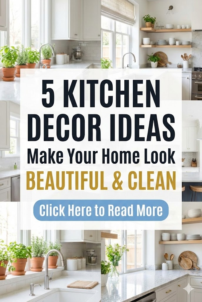 5 Kitchen Decor Ideas That Make Your Home Look Beautiful, Clean, and Modern