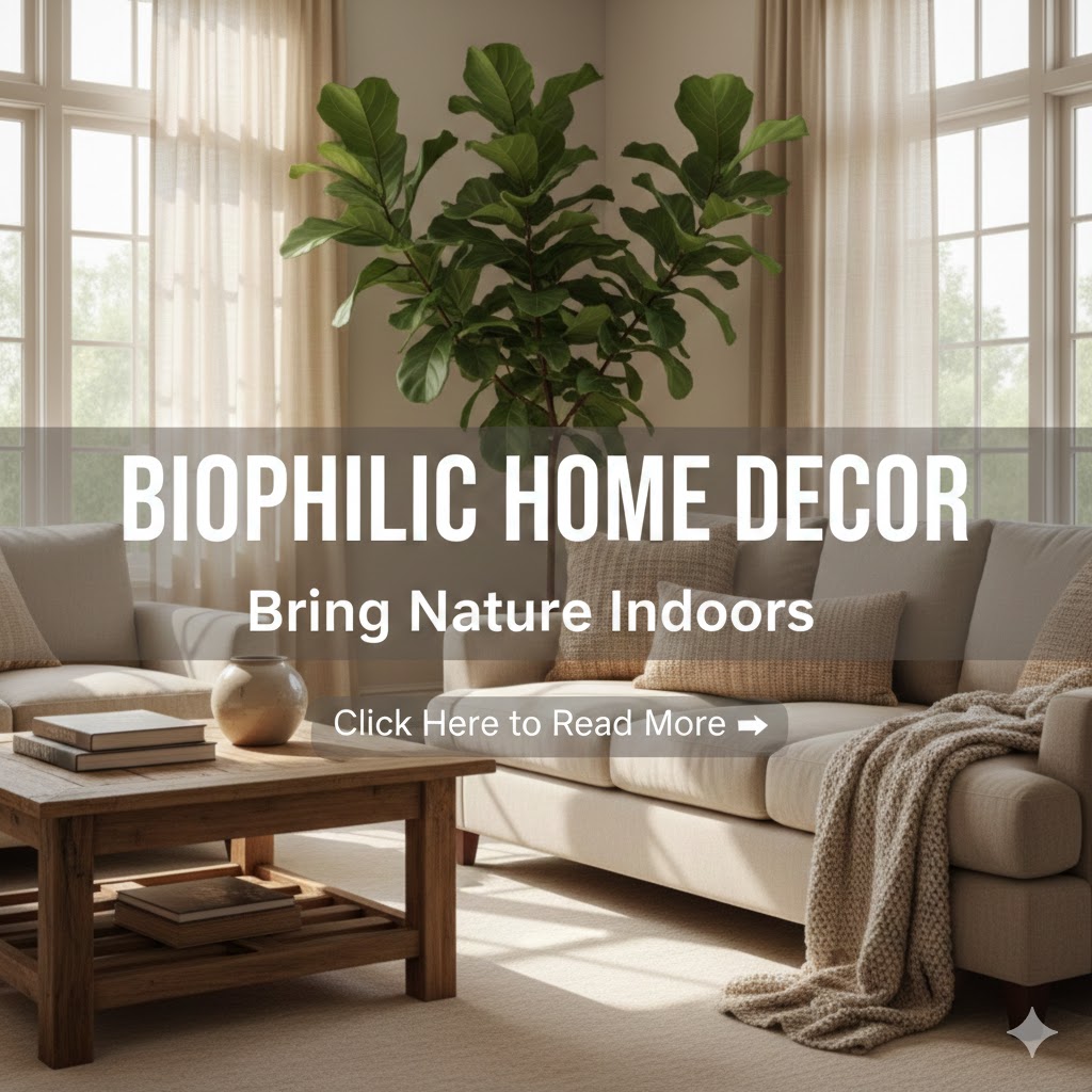 Biophilic Home Decor: Simple Ways to Make Your Home Feel Fresh, Calm, and Natural (Even in Small Rooms)