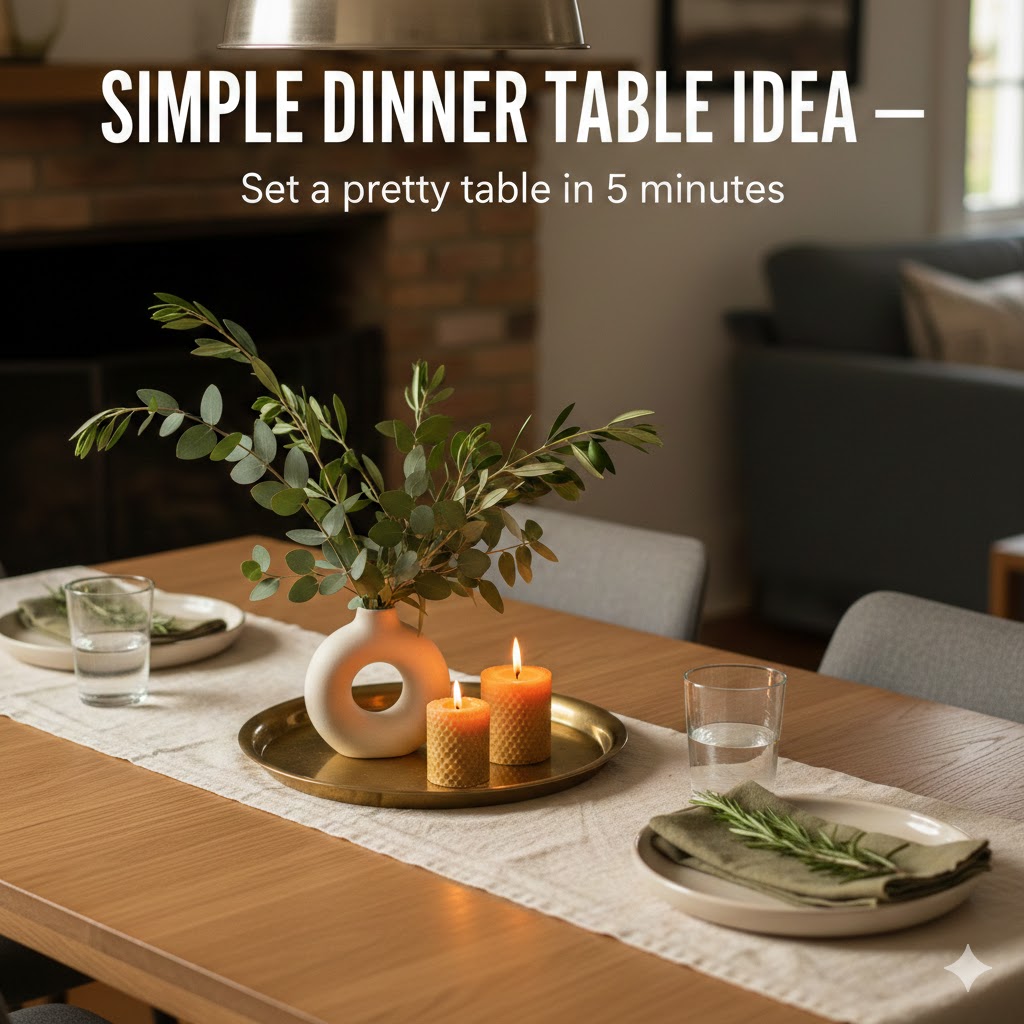 Easy Dining Table Decor Ideas: How to Set a Beautiful Dinner Table Fast