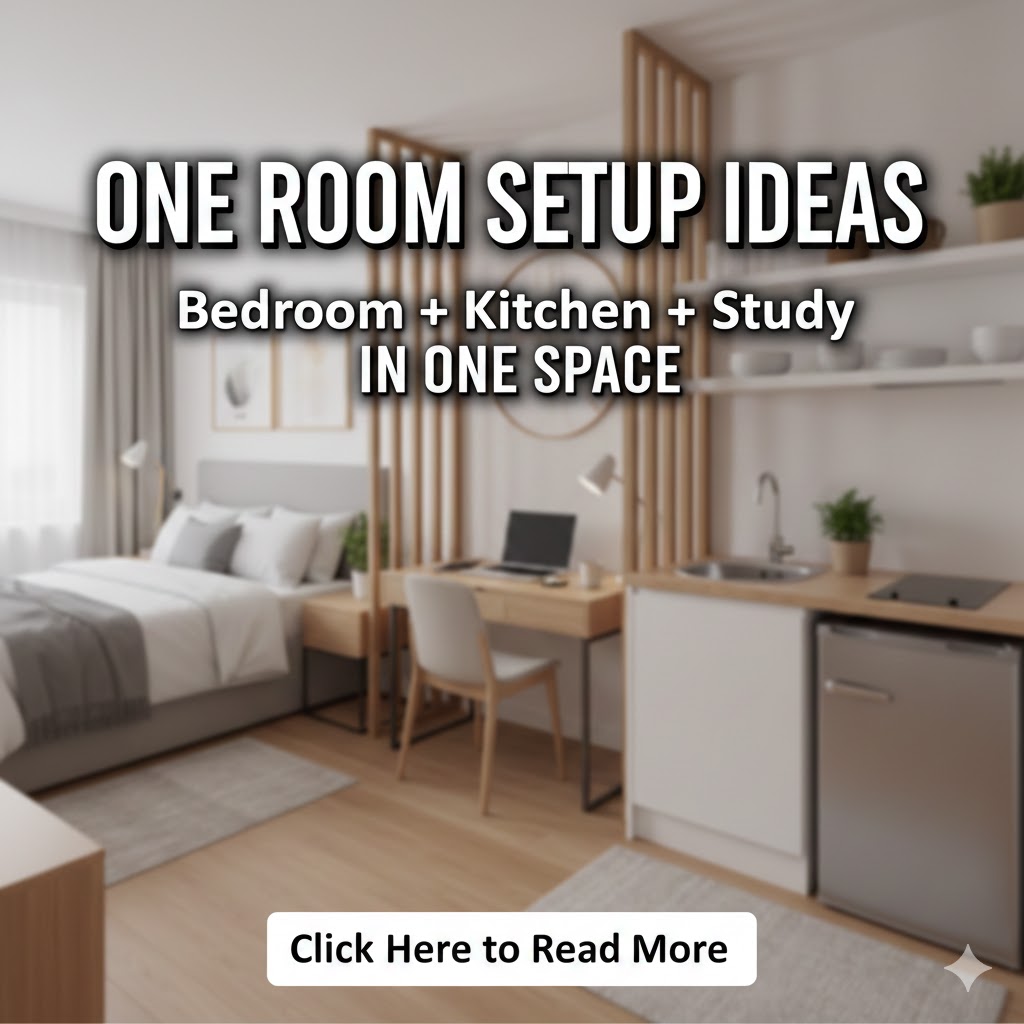 One Room Decor Ideas: How to Set Up a One-Room Apartment for Sleeping, Cooking, and Studying