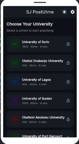SJ POST UTME App